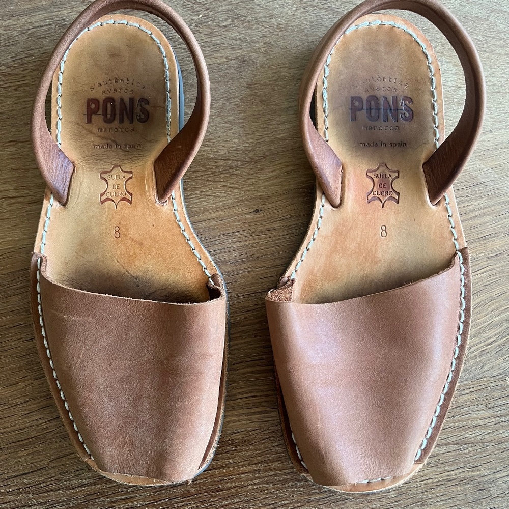 Pons Avarcas Sandals Brown Sz 8